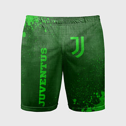 Шорты спортивные мужские Juventus - green gradient вертикально, цвет: 3D-принт