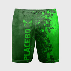 Мужские спортивные шорты Placebo - green gradient по-вертикали