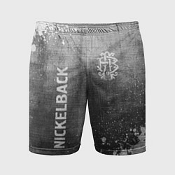 Мужские спортивные шорты Nickelback - grey gradient вертикально