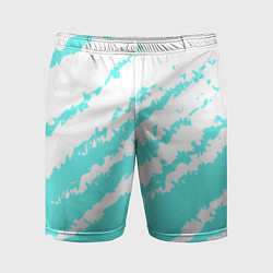 Шорты спортивные мужские The color is light blue and white, цвет: 3D-принт