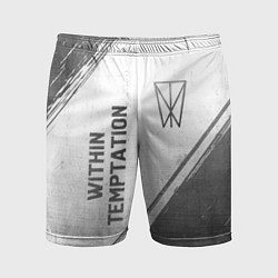 Шорты спортивные мужские Within Temptation - white gradient вертикально, цвет: 3D-принт
