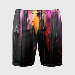 Шорты спортивные мужские Разноцветная рельефная краска текстура, цвет: 3D-принт