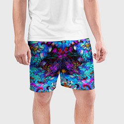 Шорты спортивные мужские Абстракция стекло узор, цвет: 3D-принт — фото 2