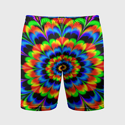 Шорты спортивные мужские Оптические иллюзии психоделика, цвет: 3D-принт