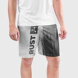 Шорты спортивные мужские Rust - white gradient по-вертикали, цвет: 3D-принт — фото 2