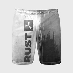 Шорты спортивные мужские Rust - white gradient по-вертикали, цвет: 3D-принт