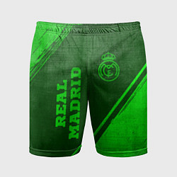 Мужские спортивные шорты Real Madrid - green gradient вертикально