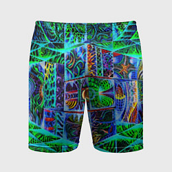 Мужские спортивные шорты Психоделика узор кислотный