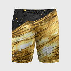 Шорты спортивные мужские Золотой текстурный фон, цвет: 3D-принт