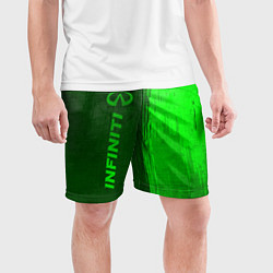 Шорты спортивные мужские Infiniti - green gradient по-вертикали, цвет: 3D-принт — фото 2