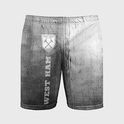 Шорты спортивные мужские West Ham - grey gradient по-вертикали, цвет: 3D-принт