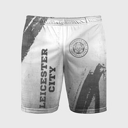 Шорты спортивные мужские Leicester City - white gradient вертикально, цвет: 3D-принт