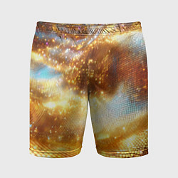 Шорты спортивные мужские Блестящая золотая текстура, цвет: 3D-принт