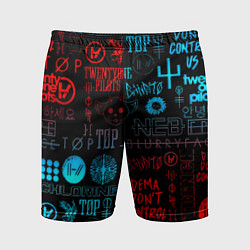 Шорты спортивные мужские Twenty one pilots rock pattern, цвет: 3D-принт