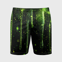 Шорты спортивные мужские Зеленая объемная слизь, цвет: 3D-принт