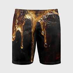 Шорты спортивные мужские Стекающий мед - текстура, цвет: 3D-принт