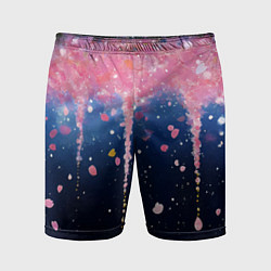 Шорты спортивные мужские Розово-синяя текстура, цвет: 3D-принт