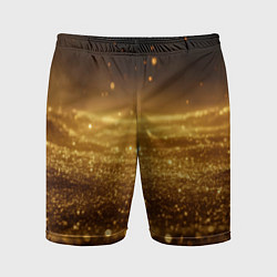 Мужские спортивные шорты Золотая пыль на черном
