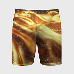 Мужские спортивные шорты Золотая текстура волнистая