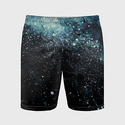 Шорты спортивные мужские Черно-синий текстурный фон, цвет: 3D-принт