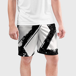 Шорты спортивные мужские Color black white, цвет: 3D-принт — фото 2