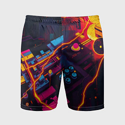 Шорты спортивные мужские Техническая абстракция, цвет: 3D-принт