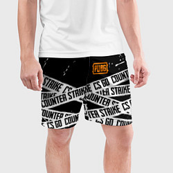 Шорты спортивные мужские CS x pubg, цвет: 3D-принт — фото 2