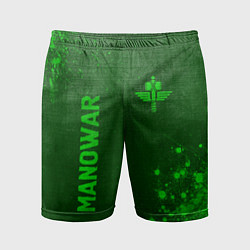 Шорты спортивные мужские Manowar - green gradient вертикально, цвет: 3D-принт