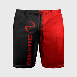 Шорты спортивные мужские Evanescence - red gradient по-вертикали, цвет: 3D-принт