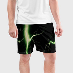 Шорты спортивные мужские Lightning yellow текстура, цвет: 3D-принт — фото 2
