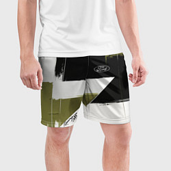 Шорты спортивные мужские Ford эмблема, цвет: 3D-принт — фото 2