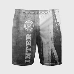 Шорты спортивные мужские Inter - grey gradient по-вертикали, цвет: 3D-принт