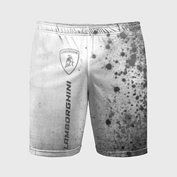 Шорты спортивные мужские Lamborghini - white gradient по-вертикали, цвет: 3D-принт