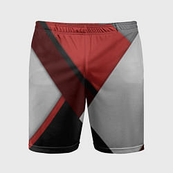 Шорты спортивные мужские Color black red grey, цвет: 3D-принт