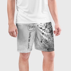 Шорты спортивные мужские Twenty One Pilots - white gradient по-вертикали, цвет: 3D-принт — фото 2