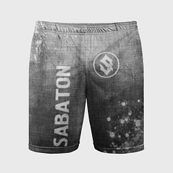 Мужские спортивные шорты Sabaton - grey gradient вертикально