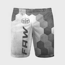 Шорты спортивные мужские FAW - white gradient по-вертикали, цвет: 3D-принт