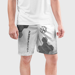 Шорты спортивные мужские Volkswagen - white gradient вертикально, цвет: 3D-принт — фото 2