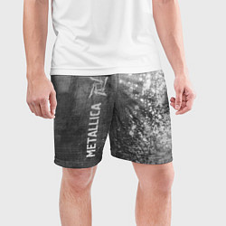 Шорты спортивные мужские Metallica - grey gradient по-вертикали, цвет: 3D-принт — фото 2