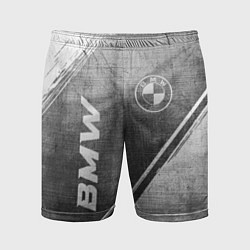 Мужские спортивные шорты BMW - grey gradient вертикально