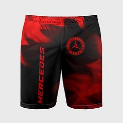 Мужские спортивные шорты Mercedes - red gradient вертикально