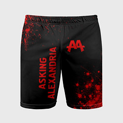 Мужские спортивные шорты Asking Alexandria - red gradient вертикально