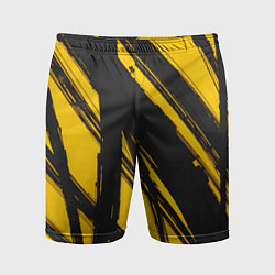 Мужские спортивные шорты Абстракция на желтом