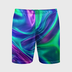 Шорты спортивные мужские Neon waves, цвет: 3D-принт