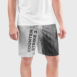 Шорты спортивные мужские Counter Strike 2 - white gradient по-вертикали, цвет: 3D-принт — фото 2