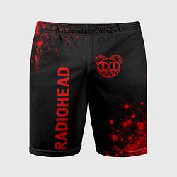 Мужские спортивные шорты Radiohead - red gradient вертикально