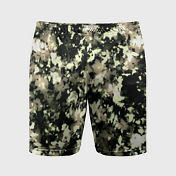 Мужские спортивные шорты Пятнистый чёрно-бежевый