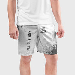 Шорты спортивные мужские Fall Out Boy - white gradient вертикально, цвет: 3D-принт — фото 2