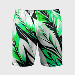 Мужские спортивные шорты Крупные листья абстракция