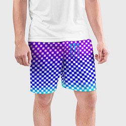 Шорты спортивные мужские Monster шахматная клетка градиент, цвет: 3D-принт — фото 2